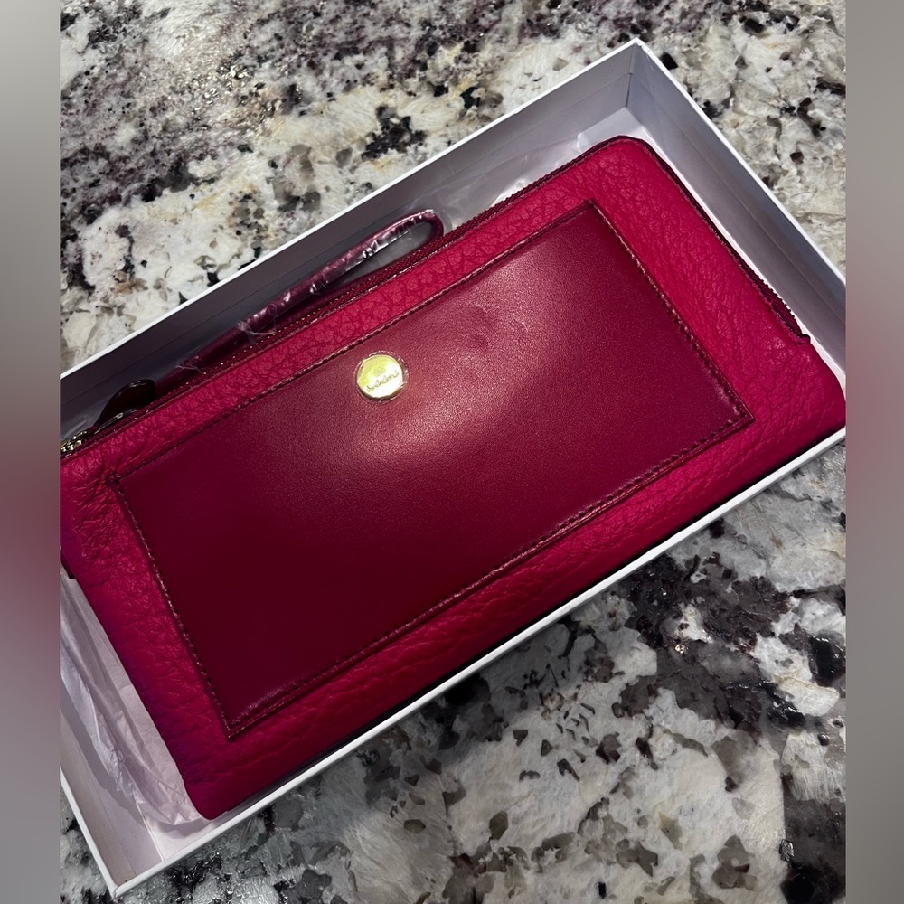 Lodis NWT In The Mix Rosalind Red Double Zipper Wristlet